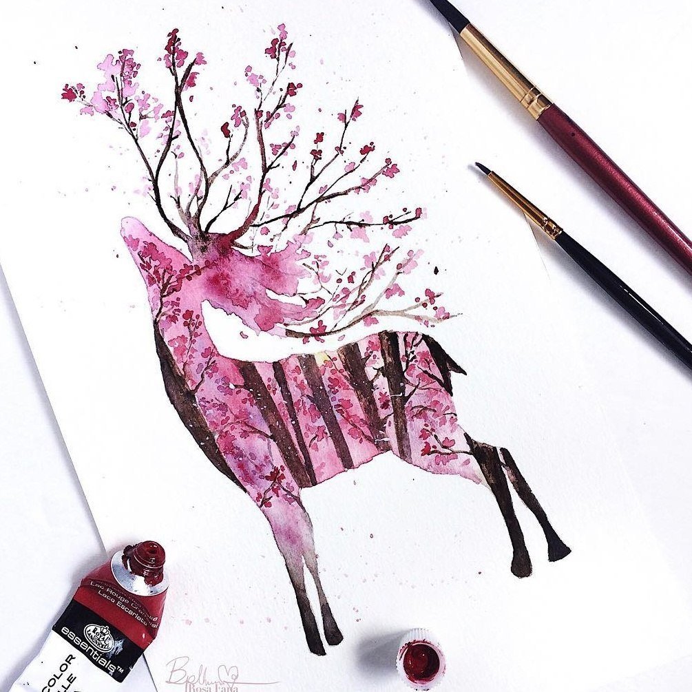 Вдохновляющие рисунки акварелью