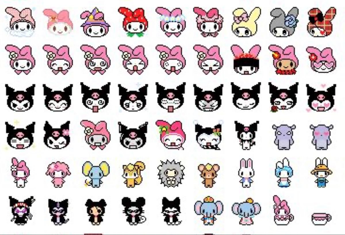 Kuromi hello Kitty Стикеры