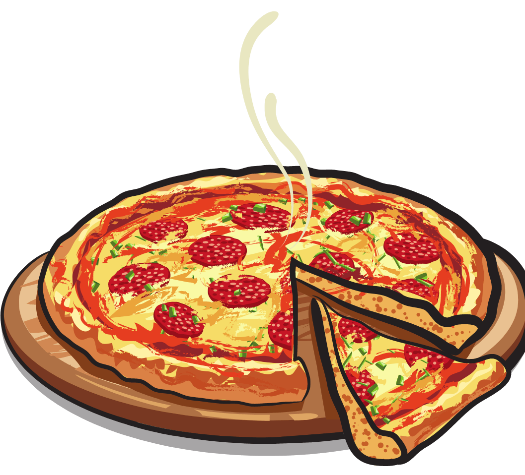 Кусок итальянской пиццы вектор