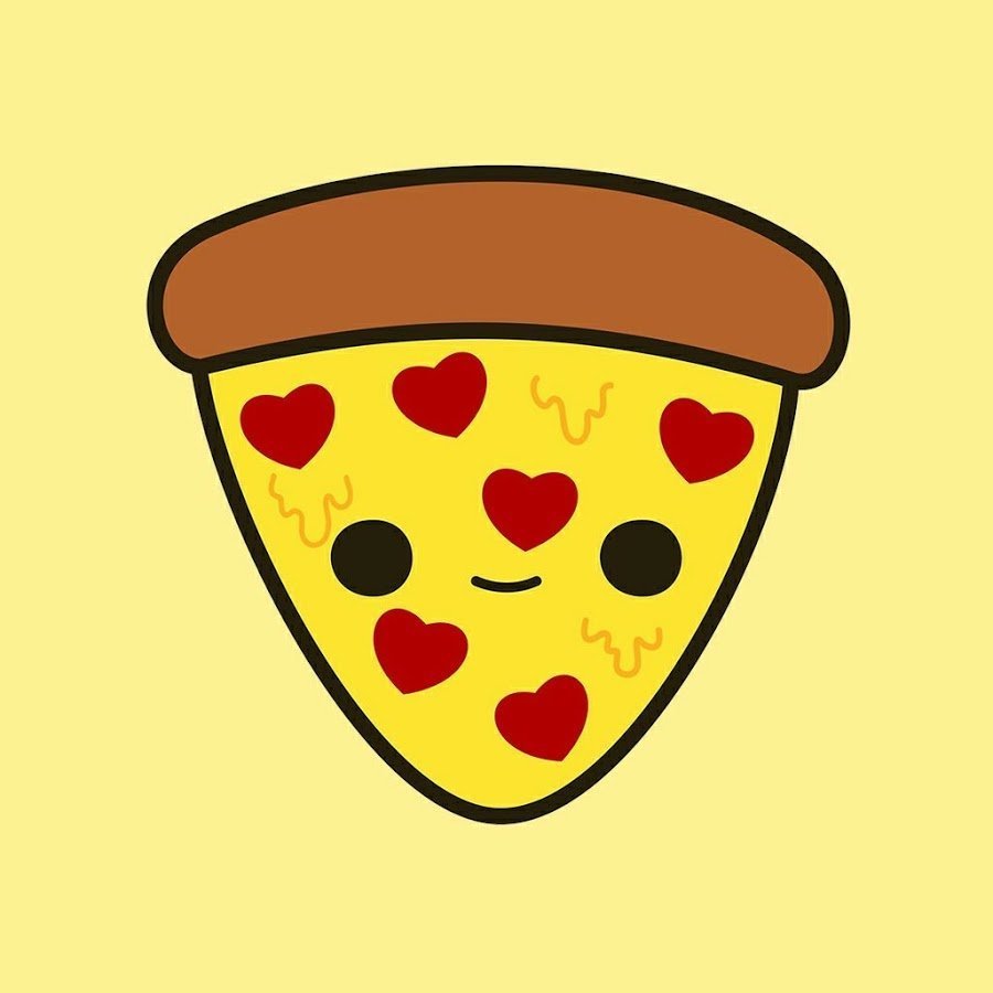 Пицца с глазами рисунок