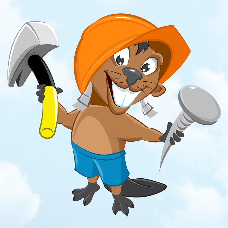 Бобер в строительной каске