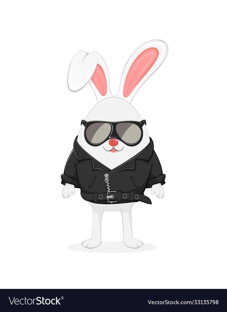Крутой заяц в очках