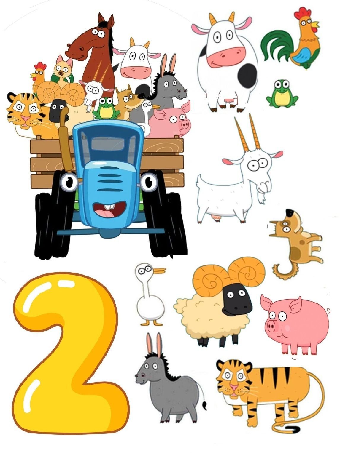 Синий трактор мультик