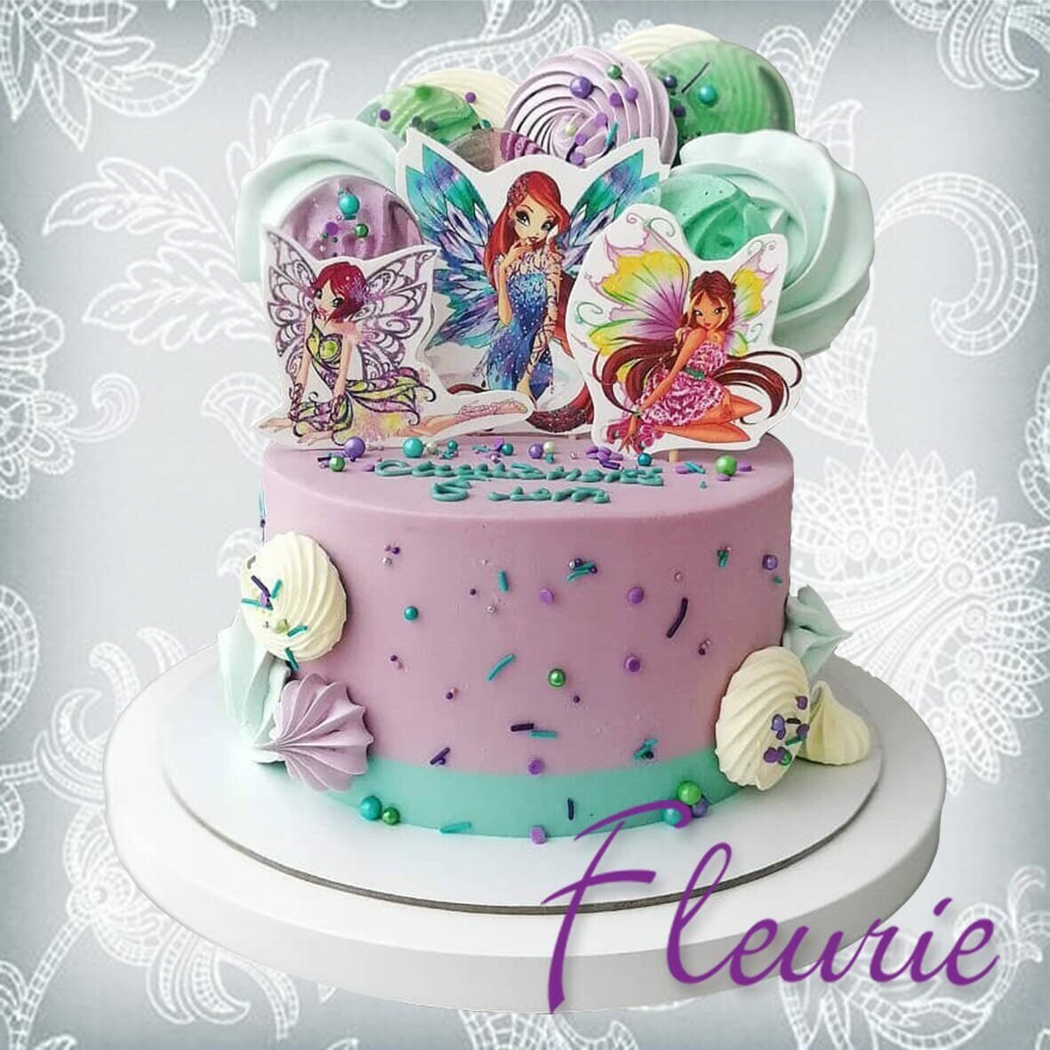 Торт с феей Винкс Флора