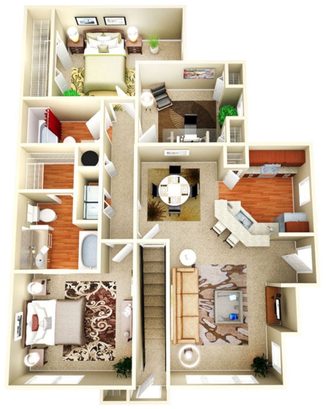 План квартиры сверху