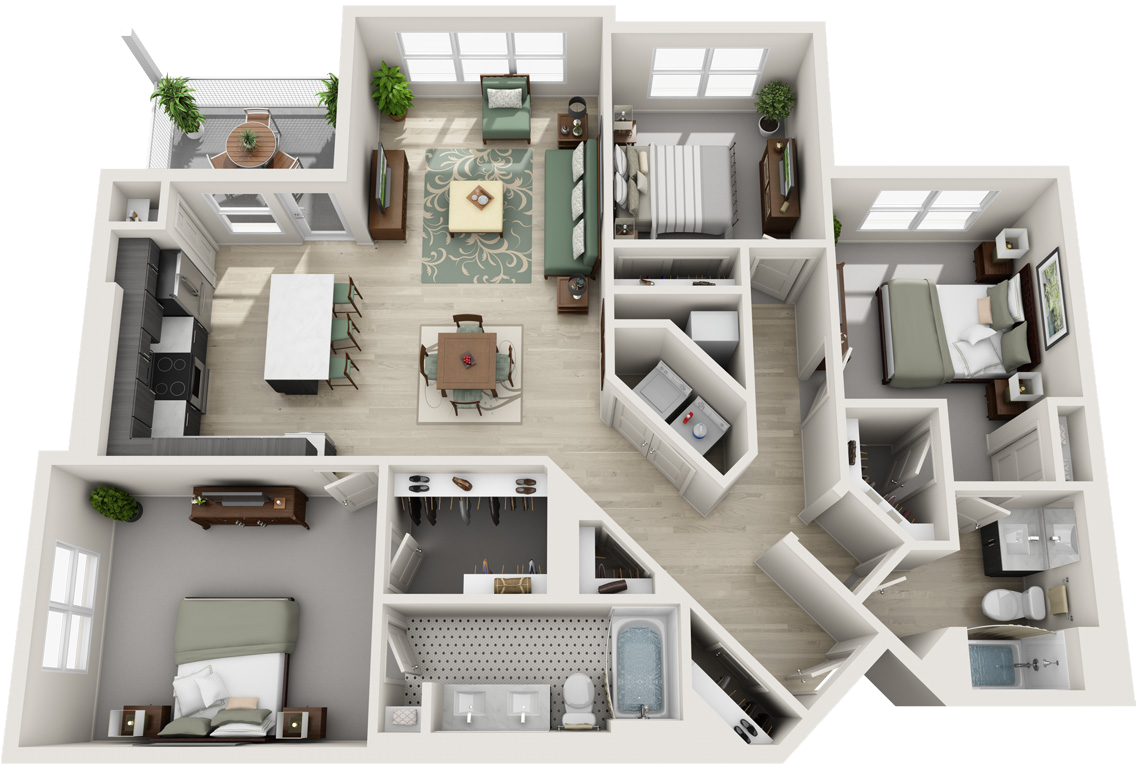 Планировка квартиры сверху