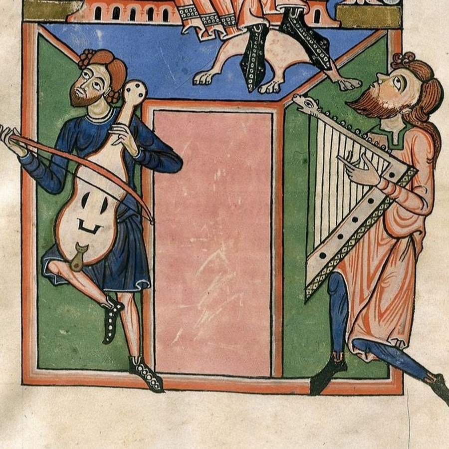 Средневековые миниатюры музыканты