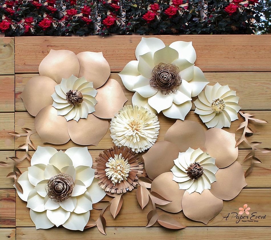 Цветы из крафтовой бумаги