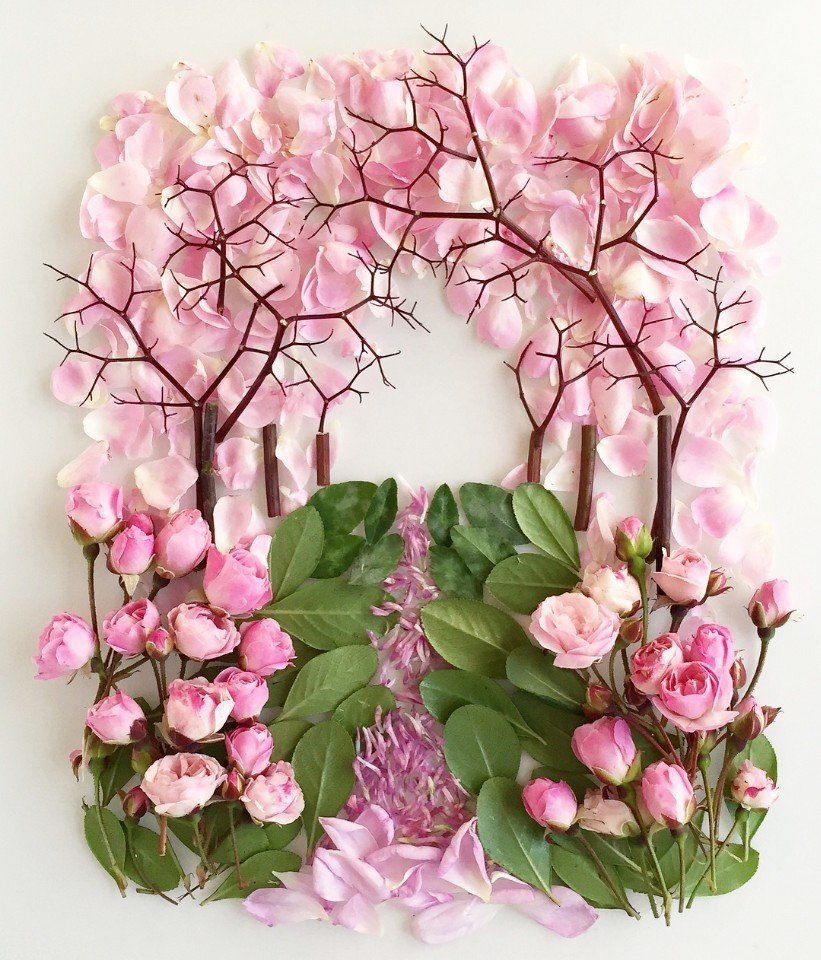 Цветы Сакуры из салфеток