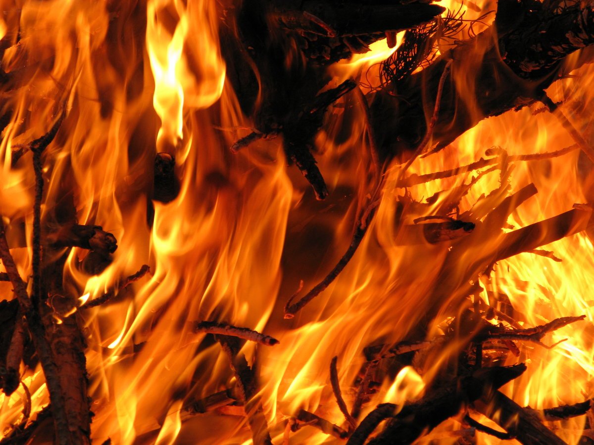 Костер огонь пламя