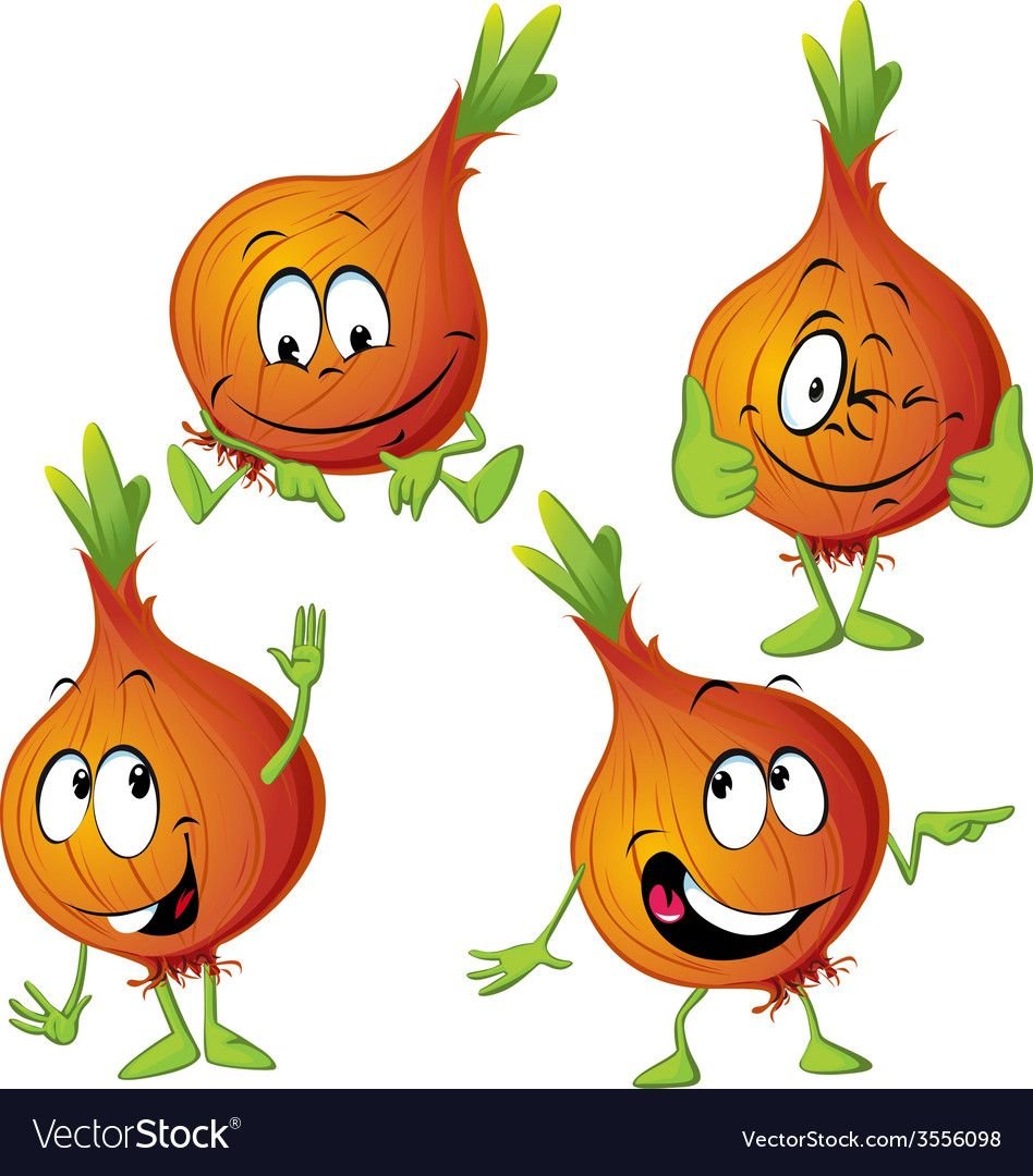 Веселые овощи лук