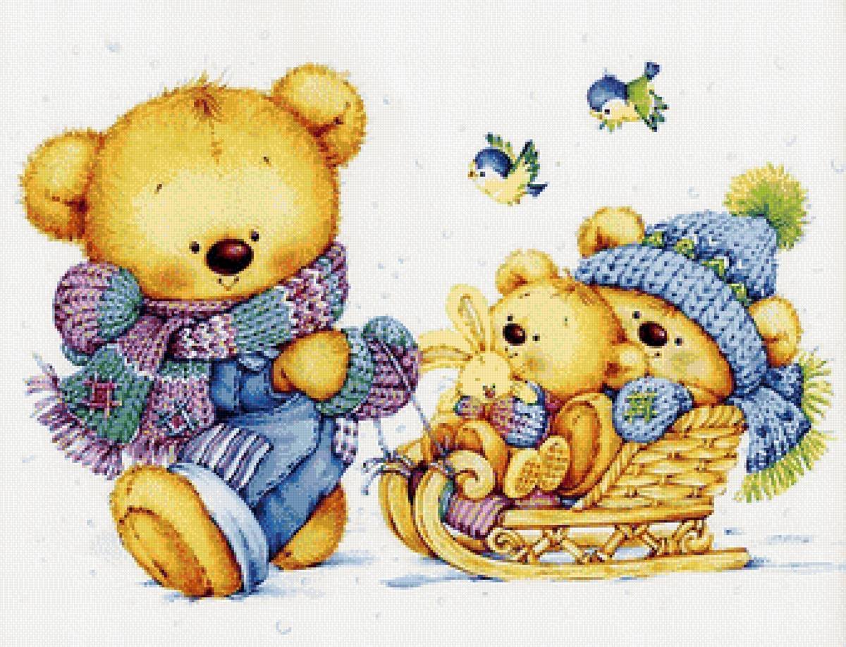 Мишки от художника Марины Федотовой.