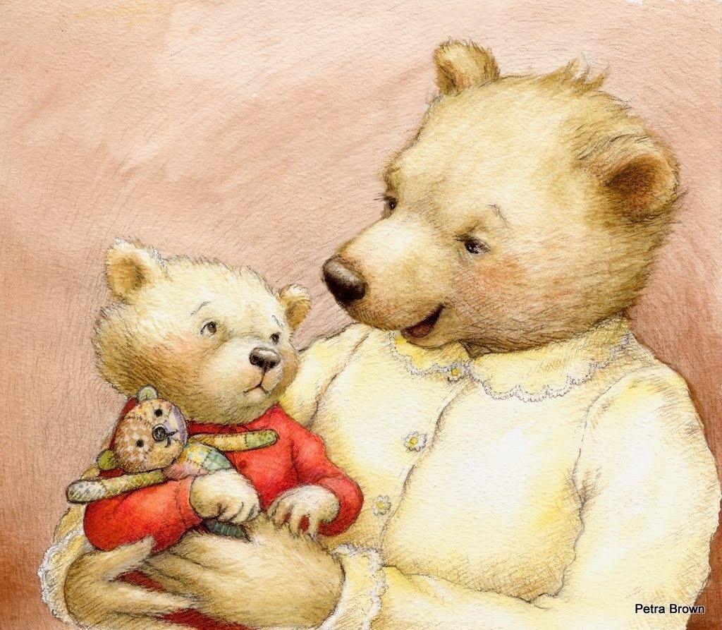 Медвежонок на вафельной бумаге