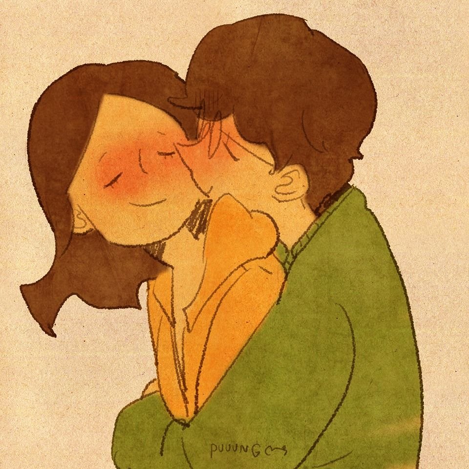 Стикер поцелуй