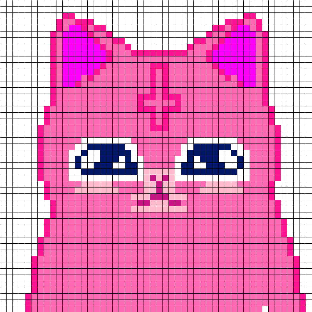 Радужная лапка по клеточкам