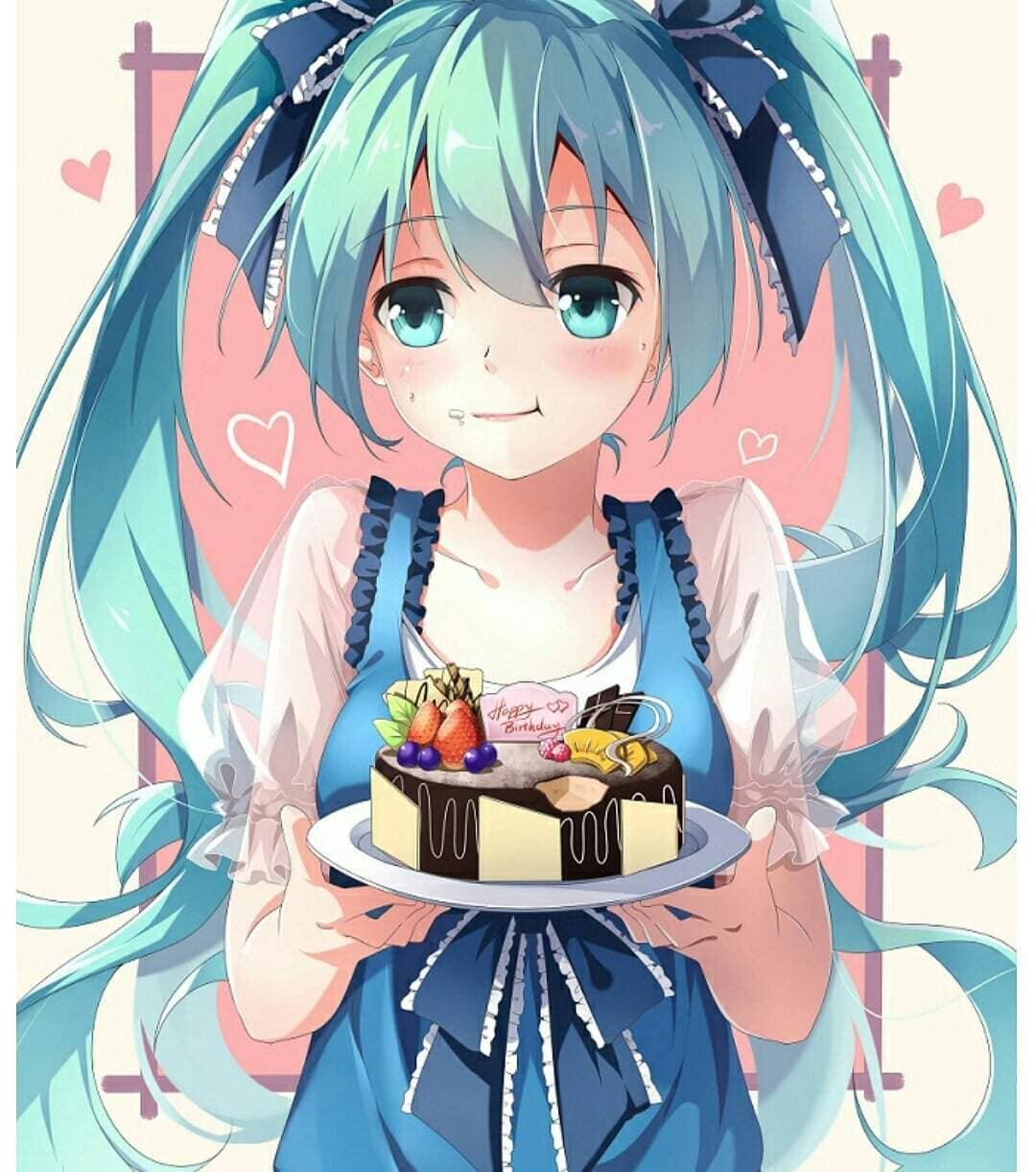 Мику Хатсуне с тортиком