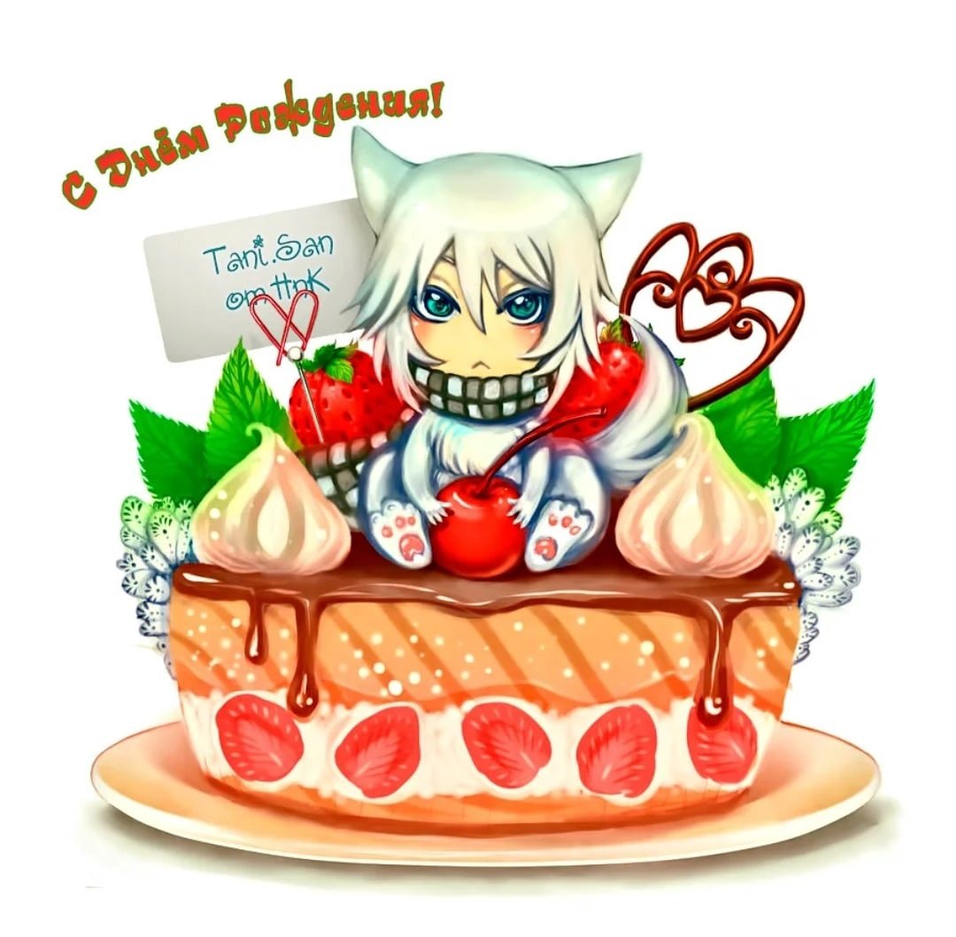 Аниме девушка с букетом