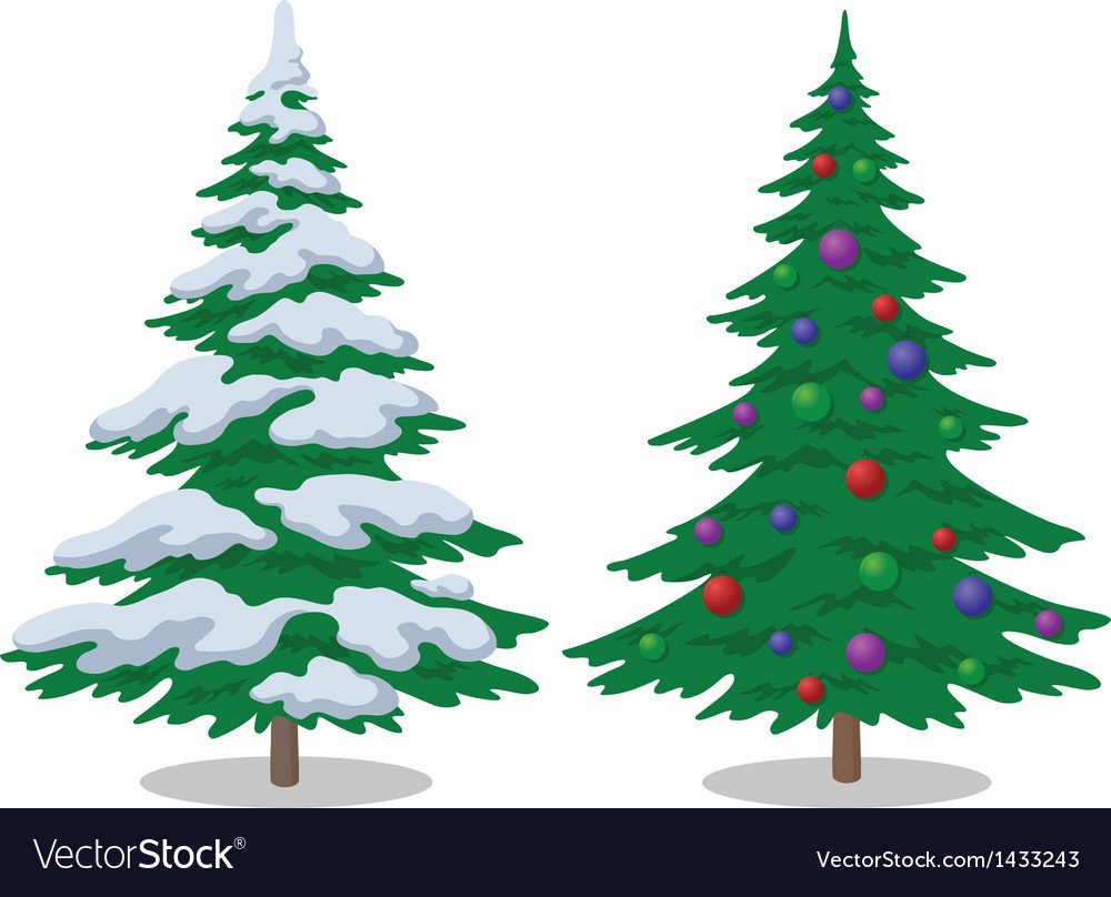 Елка в разных стилях рисунок