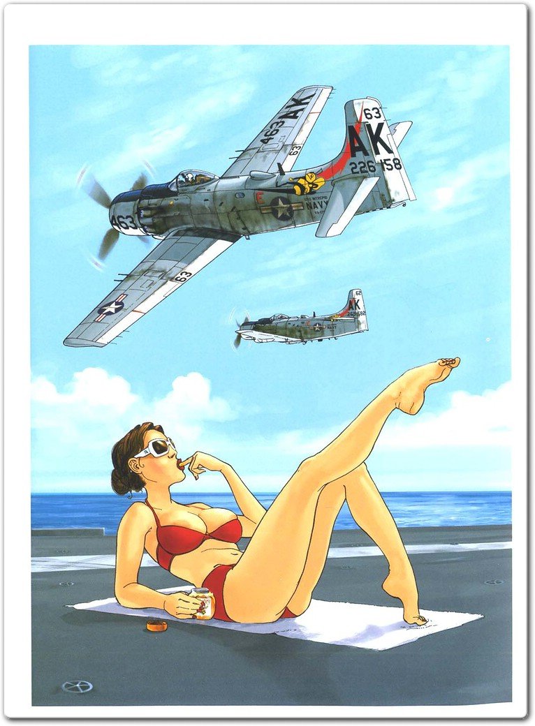 Pin up p-51 Mustang