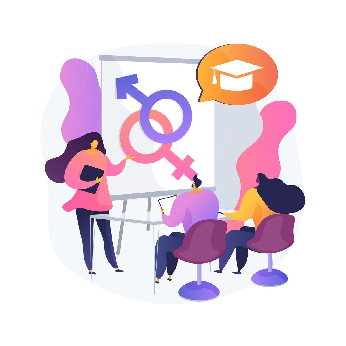 Разноцветные силуэты детей