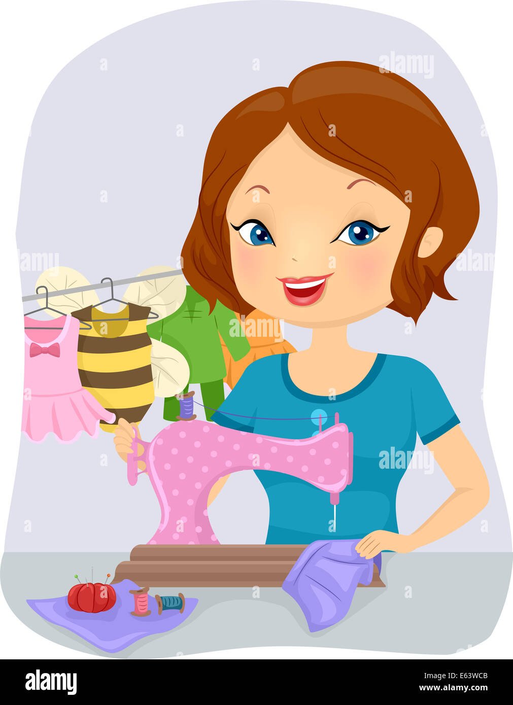 Портниха девочка клипарт