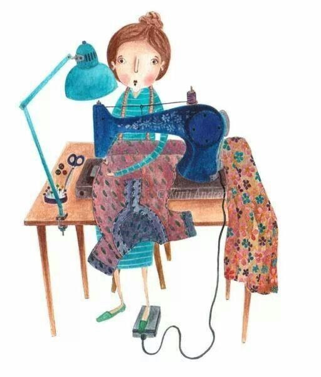 Швея иллюстрация