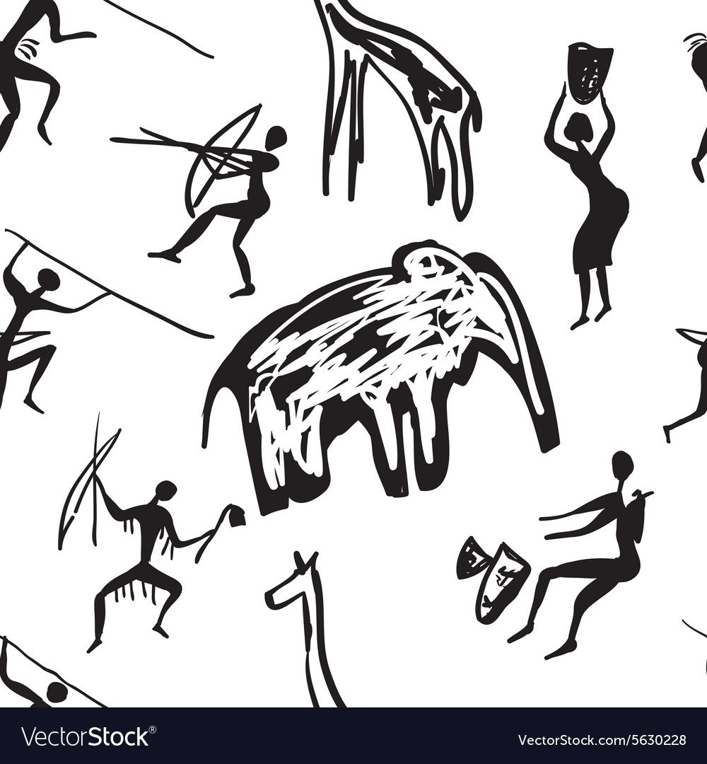 Наскальная живопись карандашом