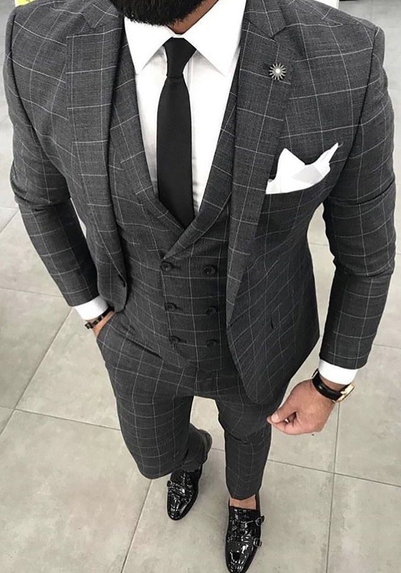 Костюм в клетку мужской