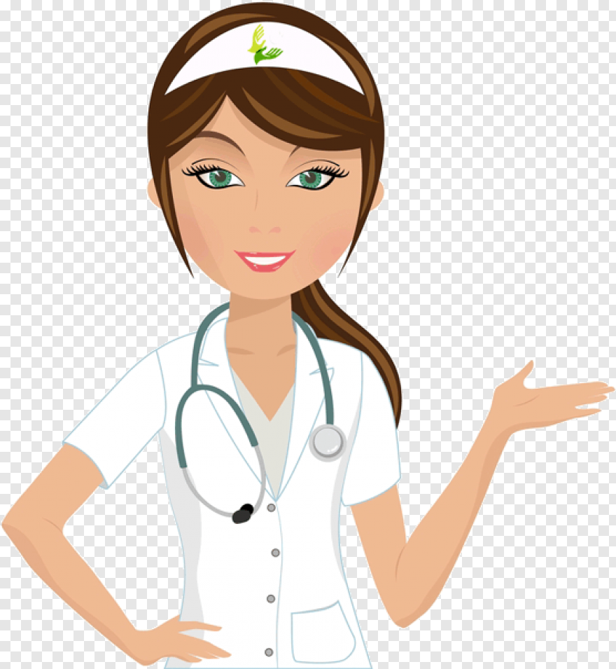 Медсестра и ребенок на белом фоне