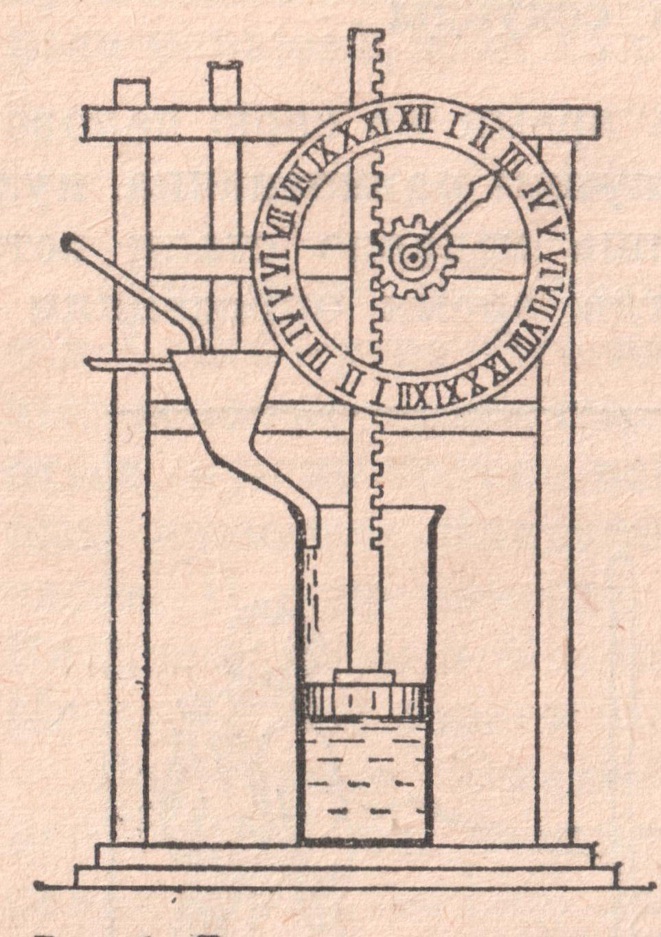 Схема водяных часов