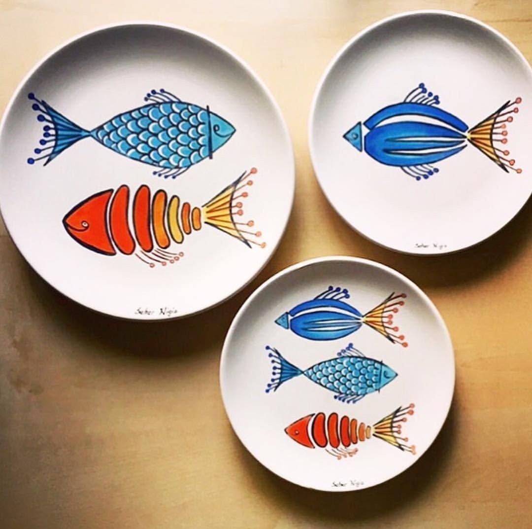 Тарелки керамические расписные