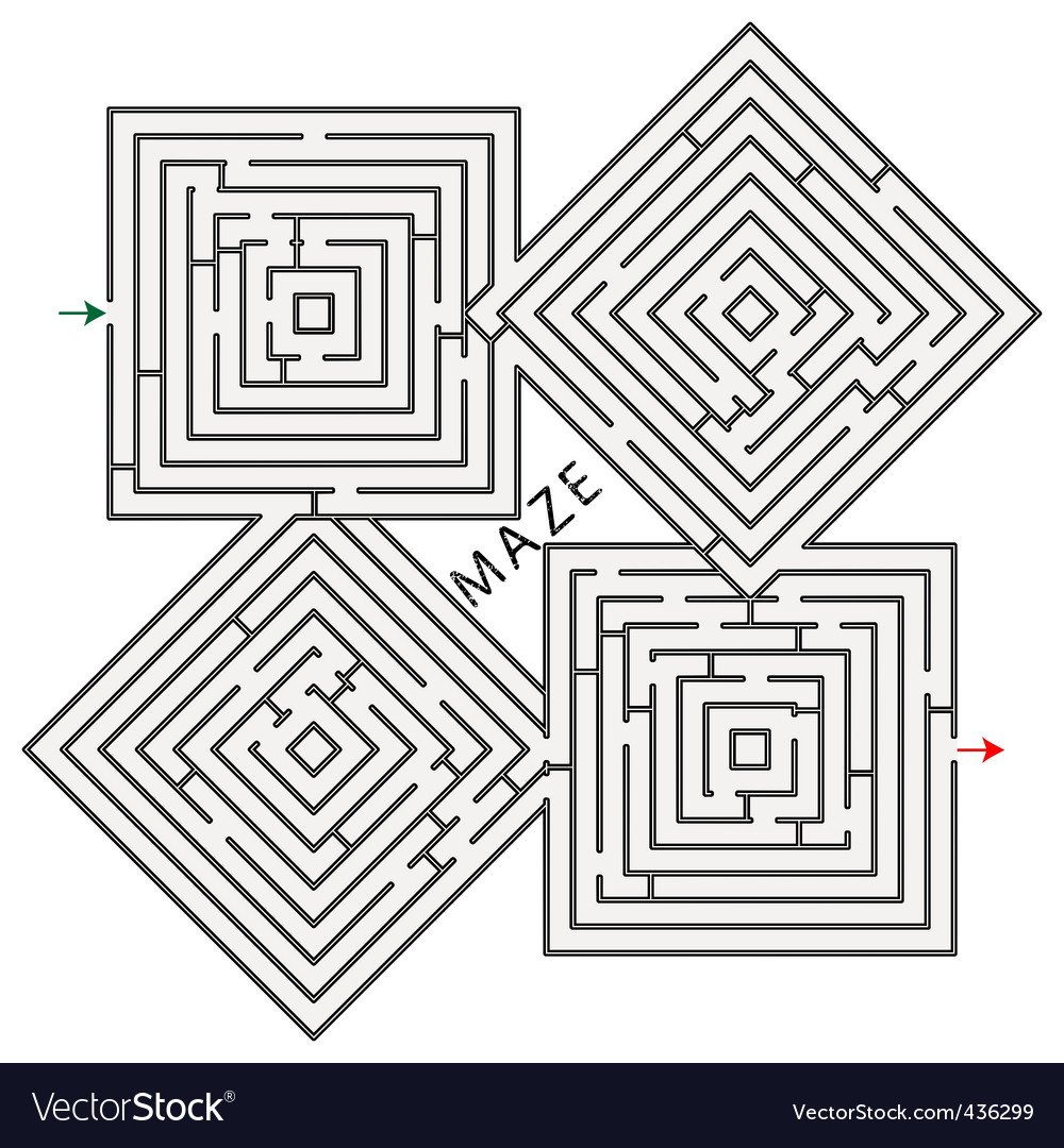 Лабиринт сложный квадратный