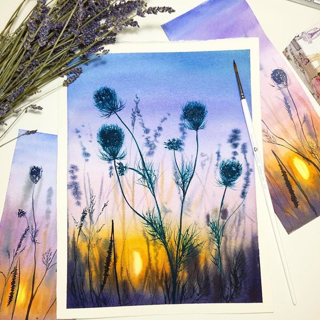 Маленькие картины акварелью