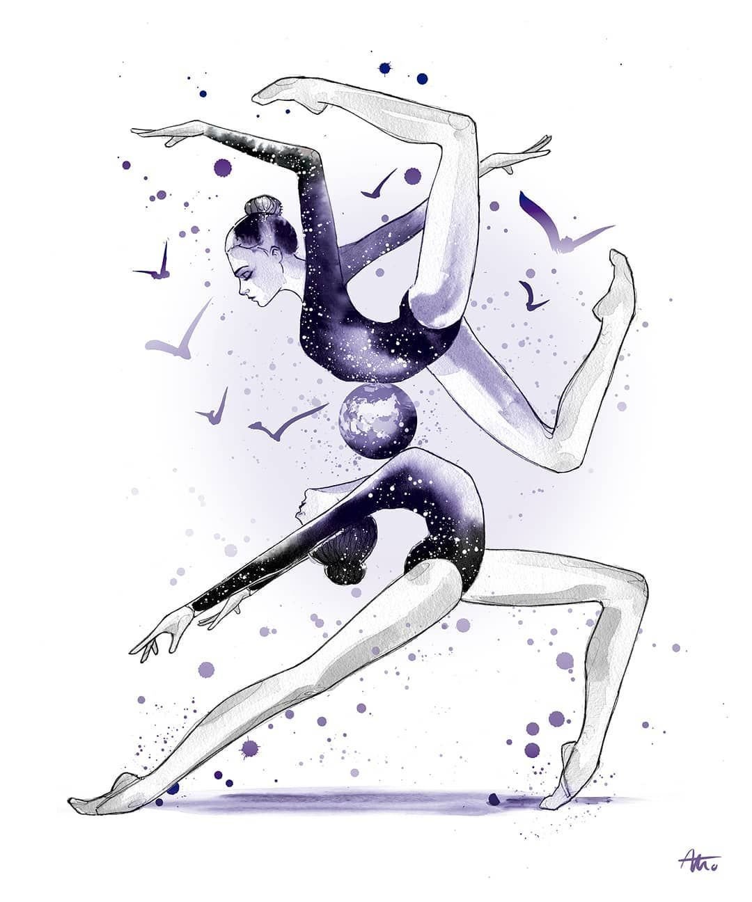 Нарисовать гимнастку