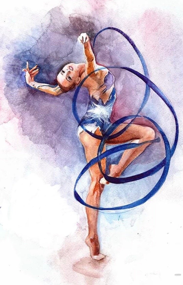 Гимнастка рисунок