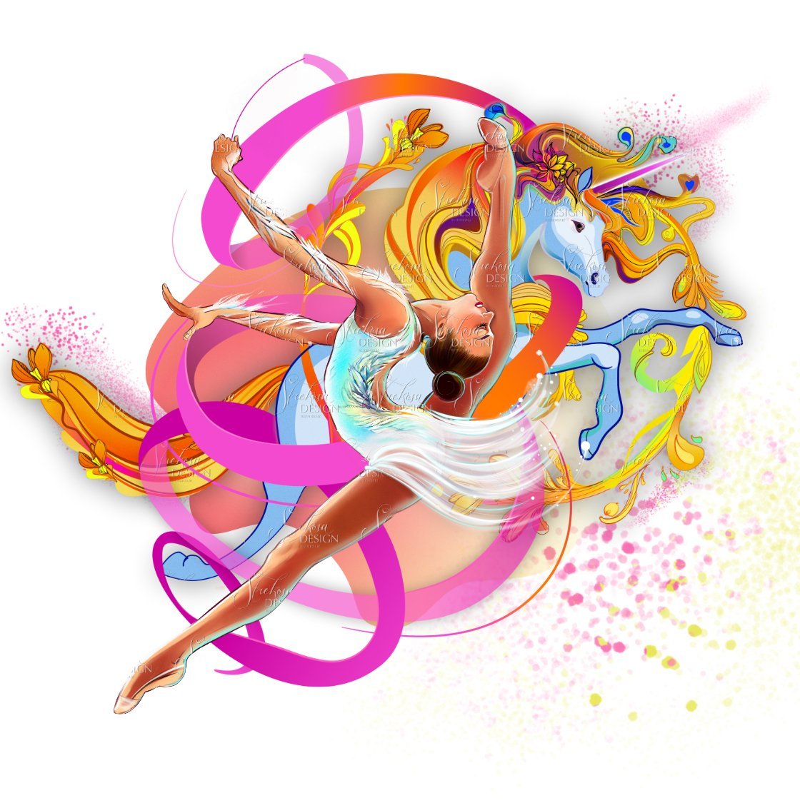 Гимнастка рисунок