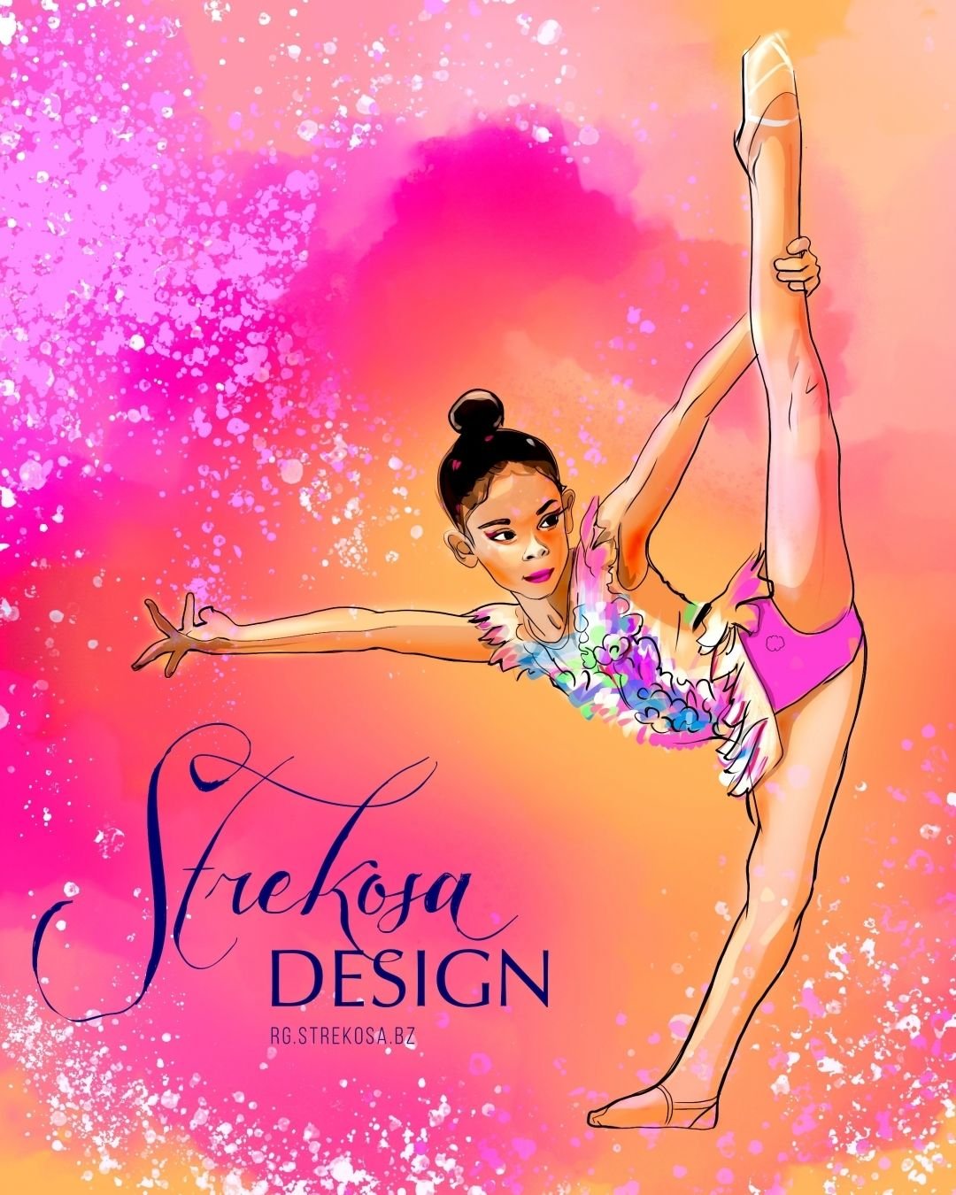 Гимнастка рисунок