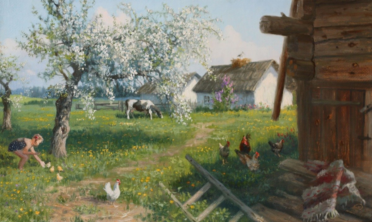 Владимир Жданов живопись деревня