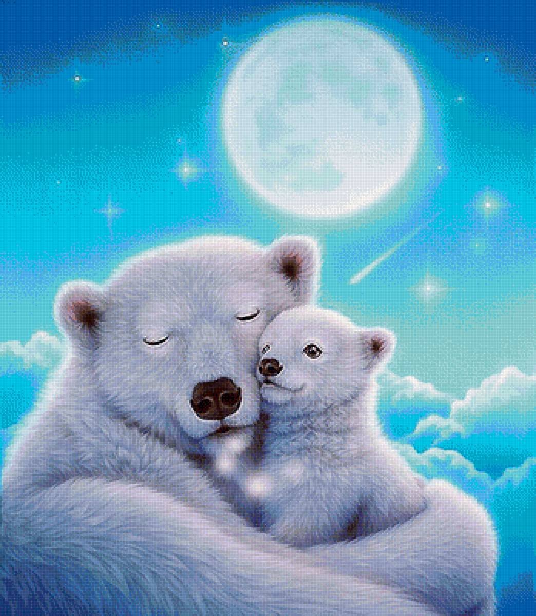 Мишка на белом фоне