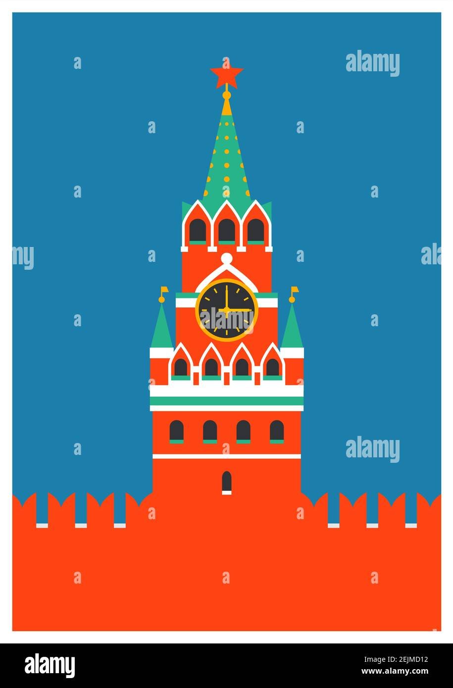 Спасская башня Кремля vector