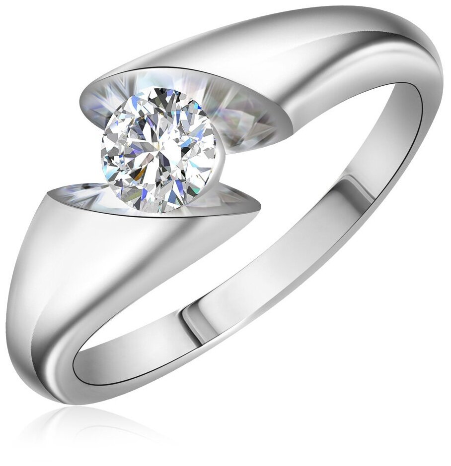 Бронницкий ювелир кольцо из белого золота 65319211