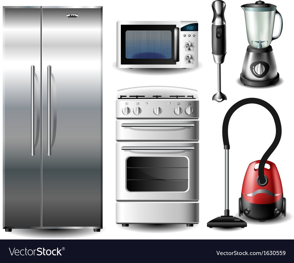 Бытовая кухонная техника вектор