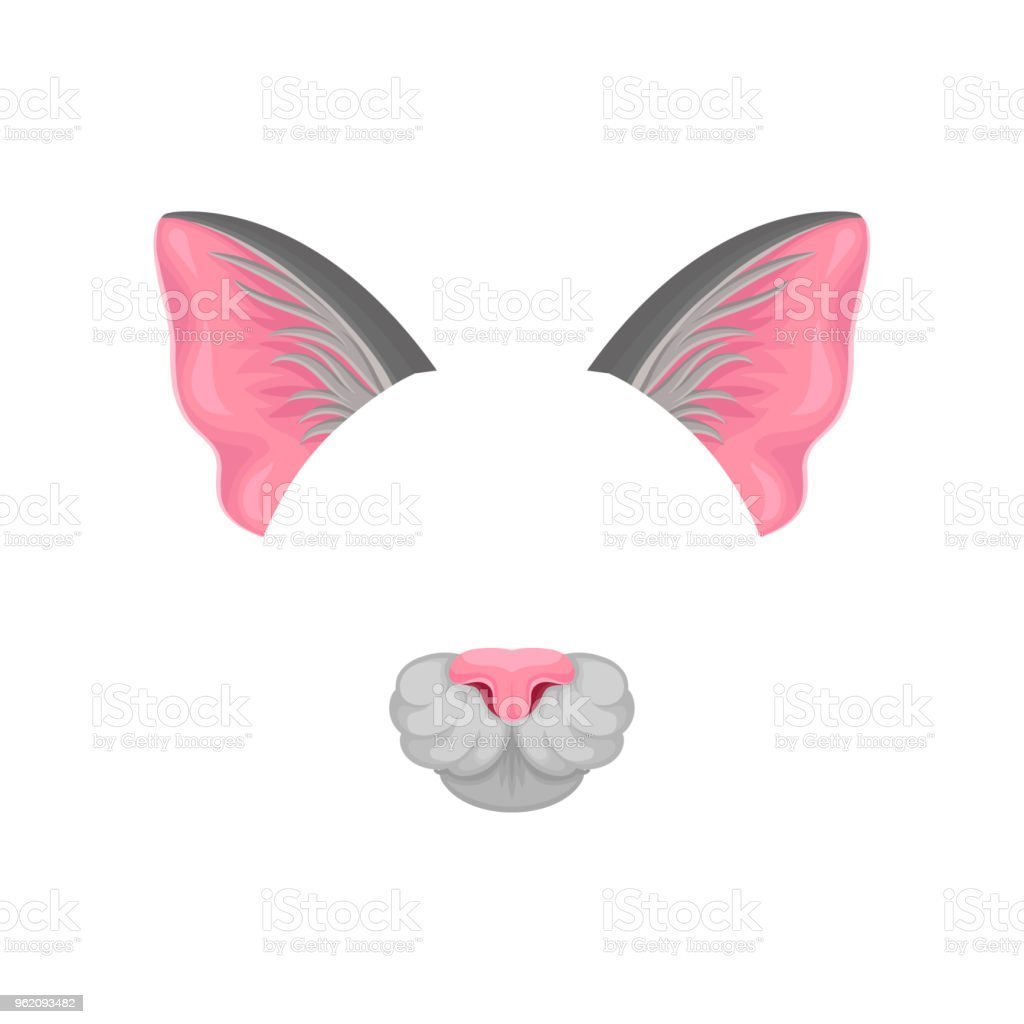 Маска нос кота