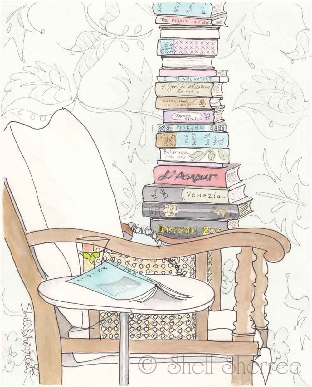 Уютные зарисовки с книгами