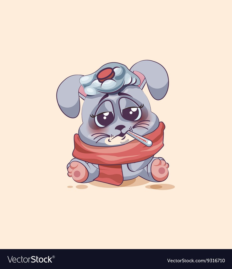 Зайка с градусником