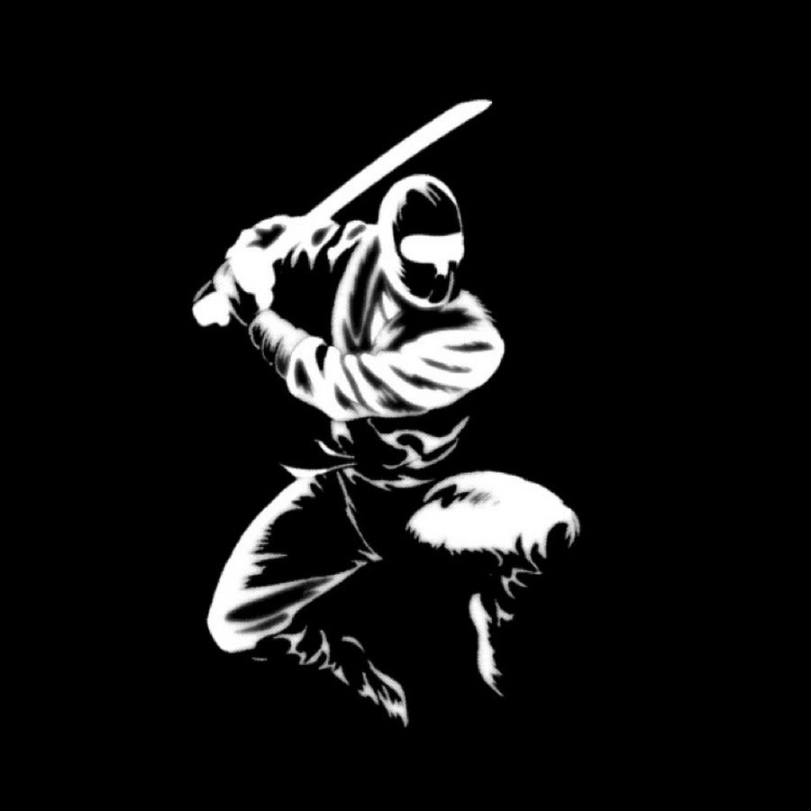 Трафарет ниндзя на стену