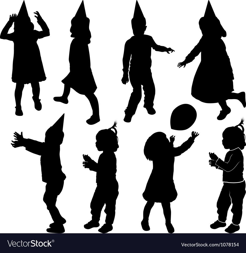 Силуэт мальчика зимой