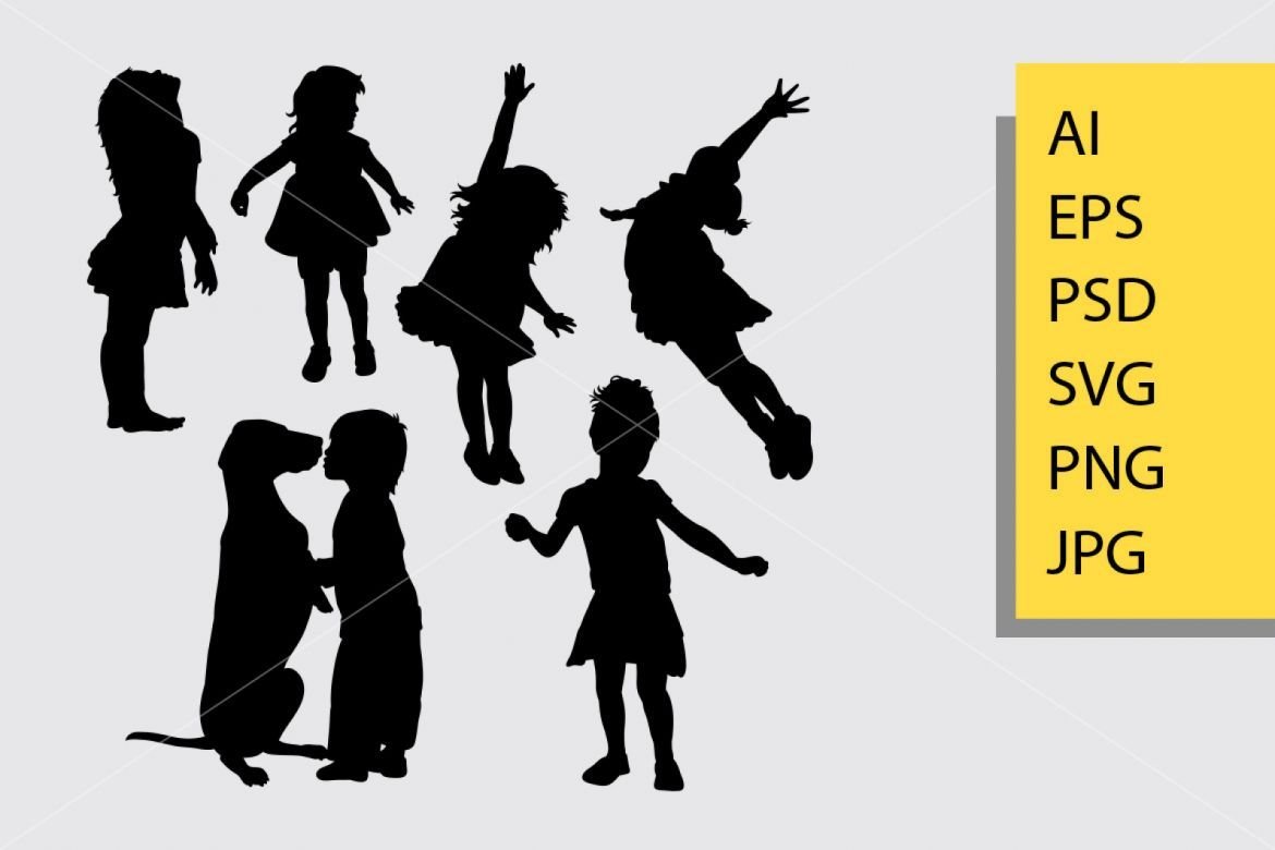 Силуэт мальчика и девочки