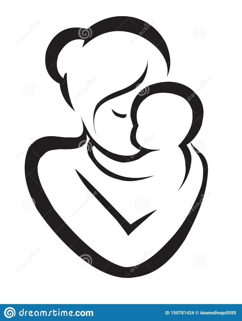 Силуэт мужчины с ребенком