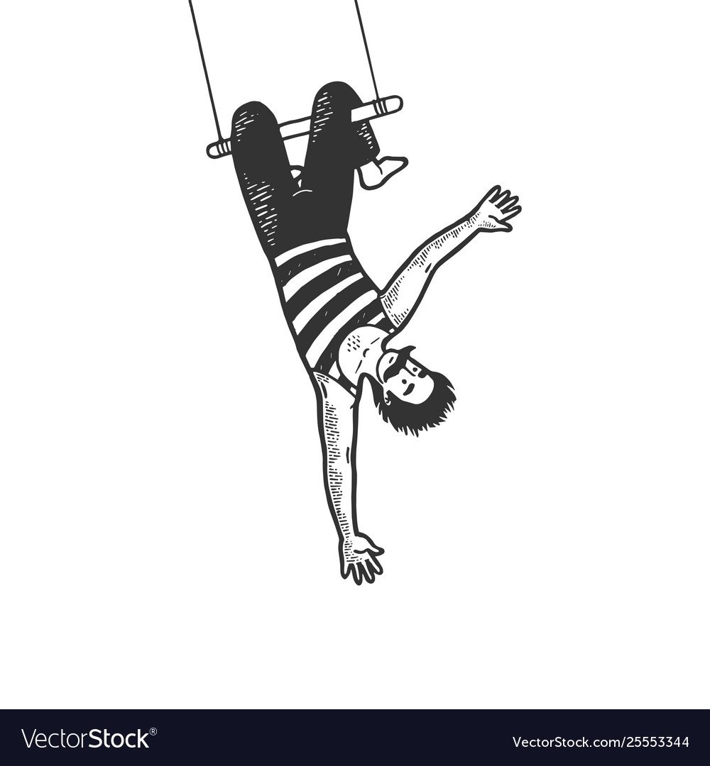 Акробаты в цирке иллюстрация